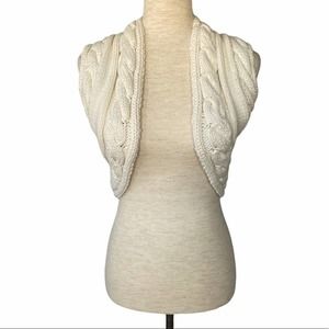 WHITE HOUSE BLACK MARKET Chunky Cable Knit Shrug S